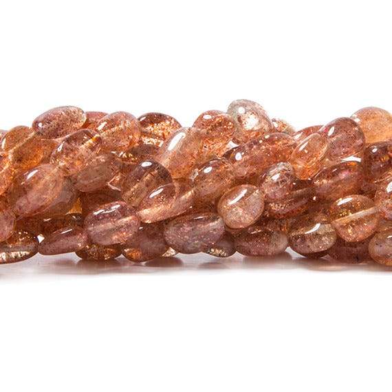 5x4-8x6mm Sunstone plain nugget beads 18 inches 68 pieces