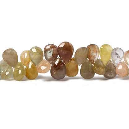 5x4-9x6mm Fancy Sapphire faceted pear beads 18.5 inch 182 pieces