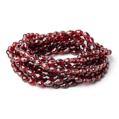 5x4.5-7x6mm Mozambique Garnet Straight Drilled Tear Drops 15.5 inch 49 beads