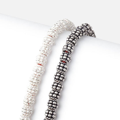 5x4.5mm Double Daisy Stack Spacer Beads 8 inch 43 pieces