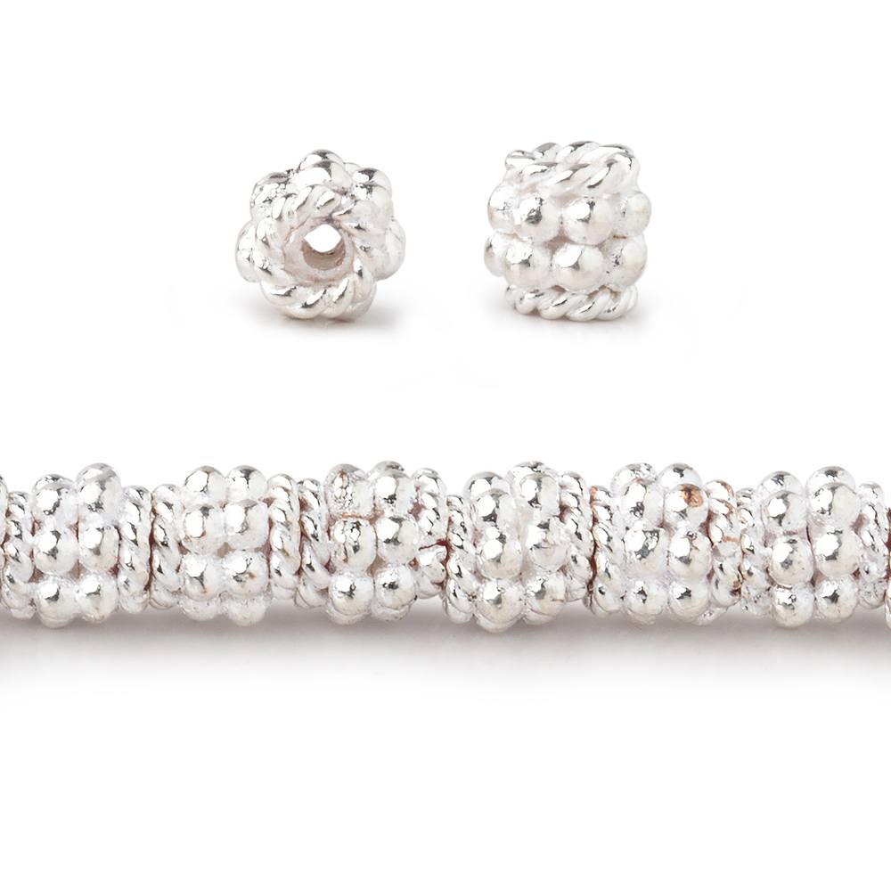 5x4.5mm Double Daisy Stack Spacer Beads 8 inch 43 pieces