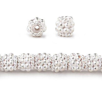 5x4.5mm Double Daisy Stack Spacer Beads 8 inch 43 pieces