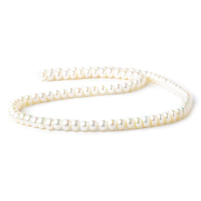 5x4mm Cream Center Drilled Button Freshwater Pearl 94 pieces