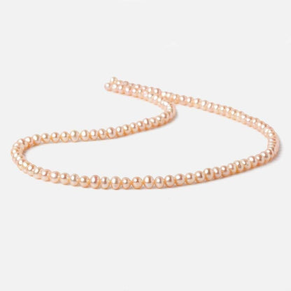 5x4mm Blush Side Drilled Off Round Freshwater Pearl 15.5 inch 96 pieces