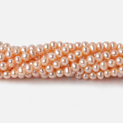 5x4mm Blush Side Drilled Off Round Freshwater Pearl 15.5 inch 96 pieces