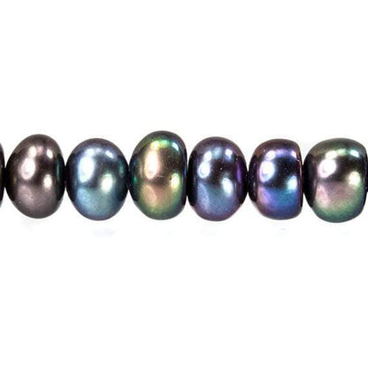5x4mm Peacock Center Drilled Button Freshwater Pearl 102 pieces