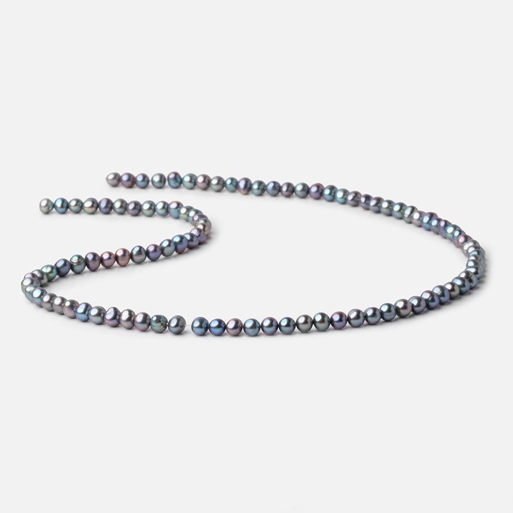 5x4mm Peacock Side Drill Baroque Freshwater Pearls 16 inch 96 Beads AA