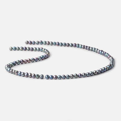 5x4mm Peacock Side Drill Baroque Freshwater Pearls 16 inch 96 Beads AA