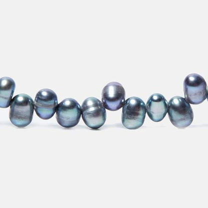 5x4mm Periwinkle Blue Top Drilled Oval Freshwater Pearl 15 inch 120 pieces