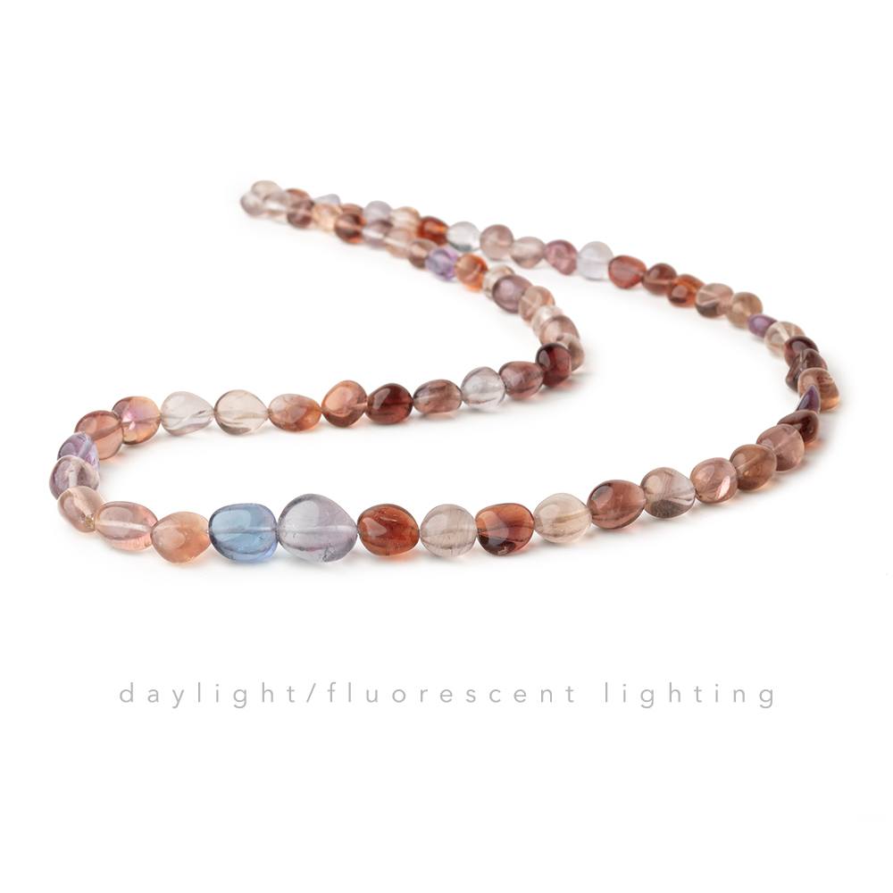 5x5-11x10mm Color Change Fluorite Plain Nugget Beads 18 inch 67 pieces