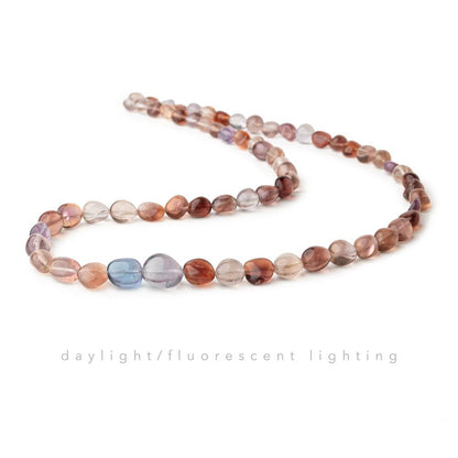 5x5-11x10mm Color Change Fluorite Plain Nugget Beads 18 inch 67 pieces