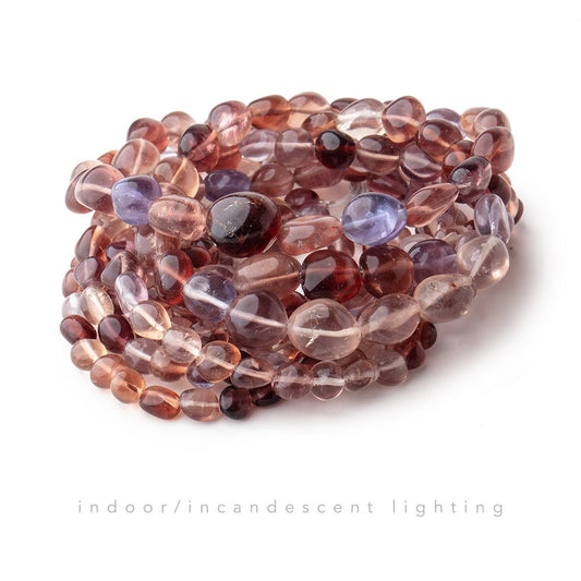 5x5-11x10mm Color Change Fluorite Plain Nugget Beads 18 inch 67 pieces