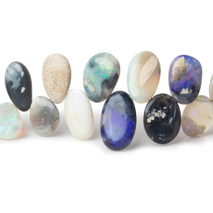 5x5-13x8mm Australian Opal top drilled nugget slices 18 inches 105 beads A