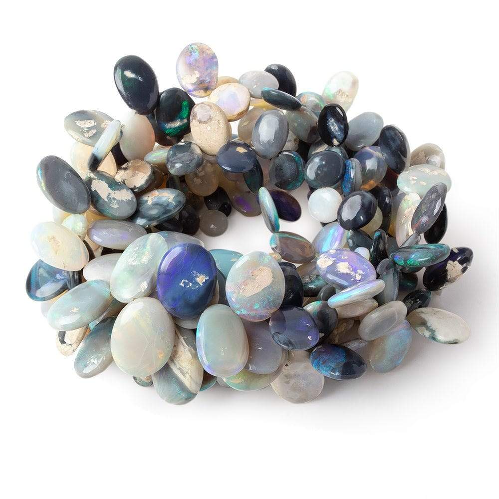 5x5-13x8mm Australian Opal top drilled nugget slices 18 inches 105 beads A