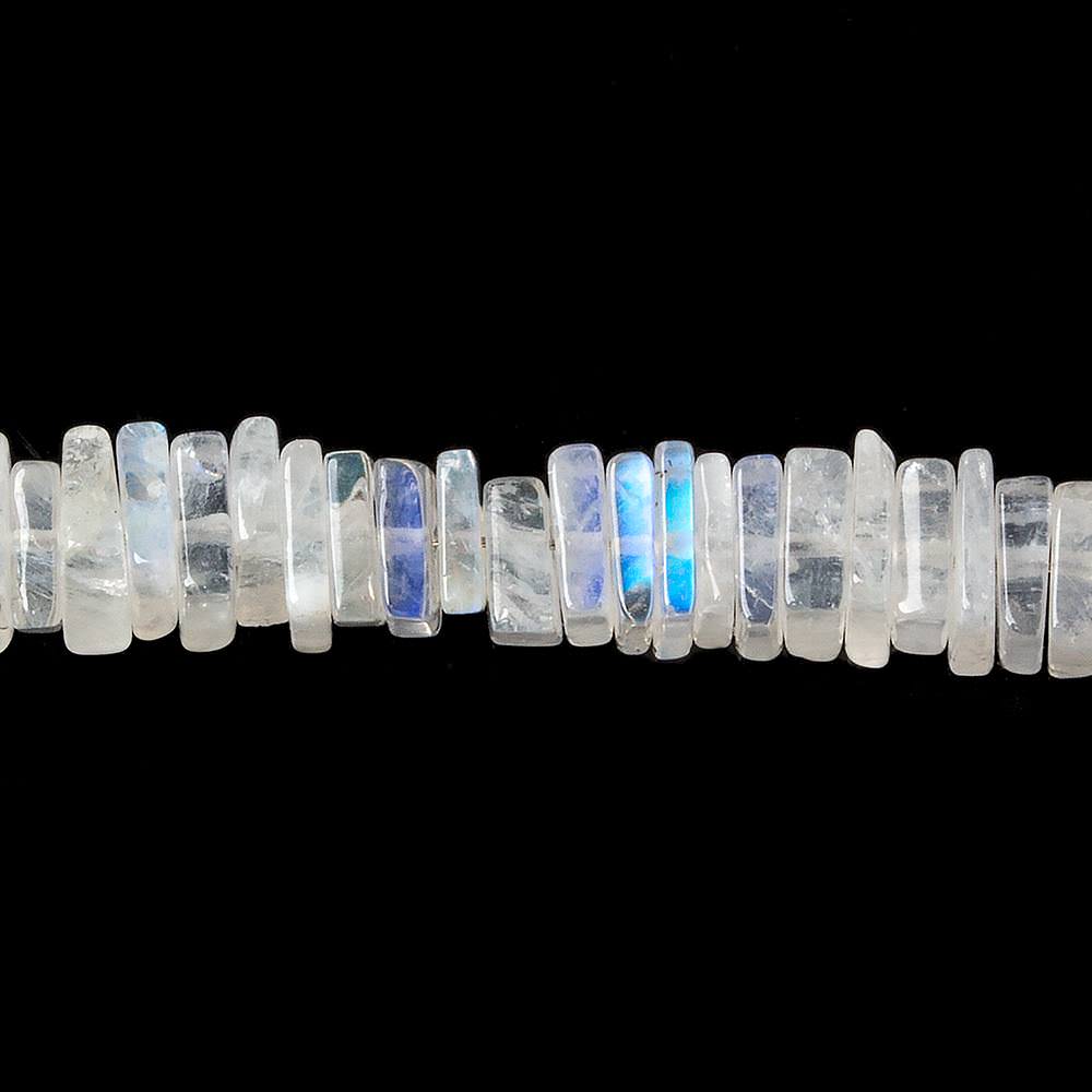 5x5-6x6mm Rainbow Moonstone Plain Square Heshi Beads 16 inch 278 pcs
