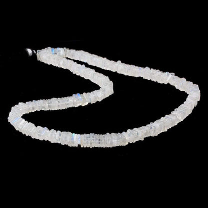 5x5-6x6mm Rainbow Moonstone Plain Square Heshi Beads 16 inch 278 pcs
