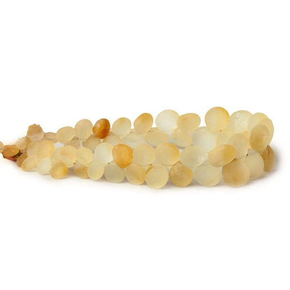 5x5-9x9mm Frosted Citrine Plain Heart 8 inch 56 pcs