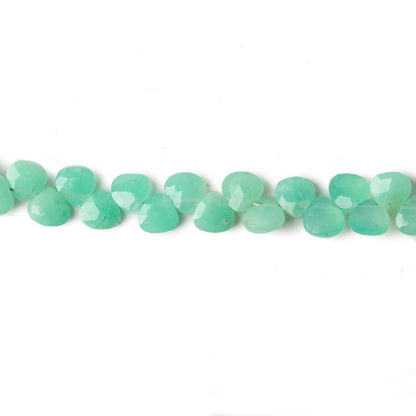 5x5mm Chrysoprase Heart Micro-Briolette Beads 6 inch 54 pieces