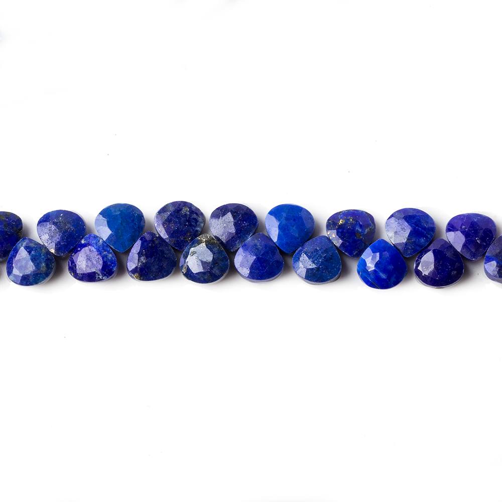 5x5mm Lapis Lazuli Heart Micro-Briolette Beads 6 inch 54 pieces