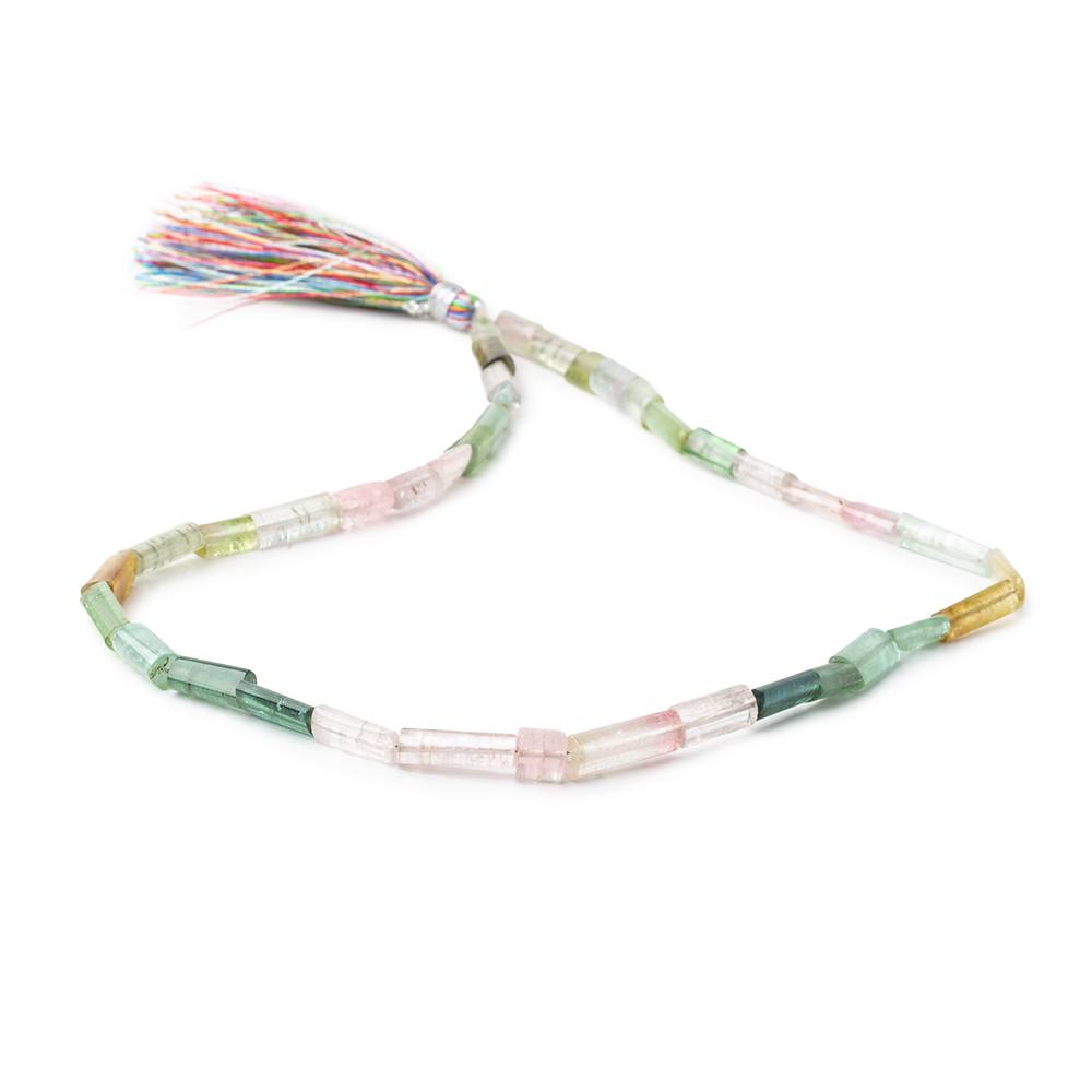 5x6-13x4mm Afghani Tourmaline Natural Tube Beads 16 inch 39 pieces AA
