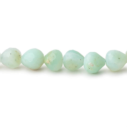 5x6.5-7x7mm Blue Peruvian Opal Faceted Candy Kiss beads 8 inch 30 pieces