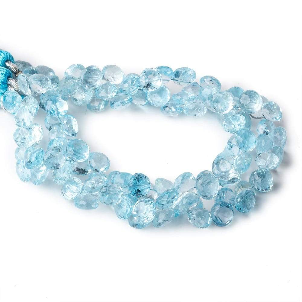 5x7-6x7mm Sky Blue Topaz Candy Kiss 8 inch 55 beads