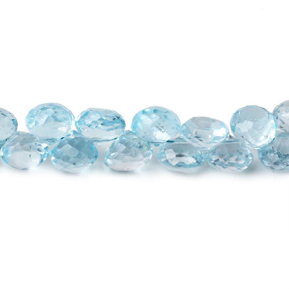 5x7-6x7mm Sky Blue Topaz Candy Kiss 8 inch 55 beads