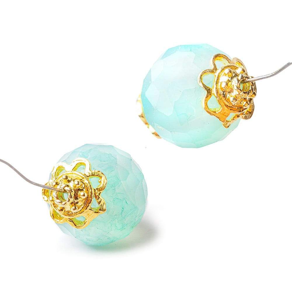 5x9mm 22kt Gold Plated Copper Bead Cap Bali Style 8 inch 44 pieces