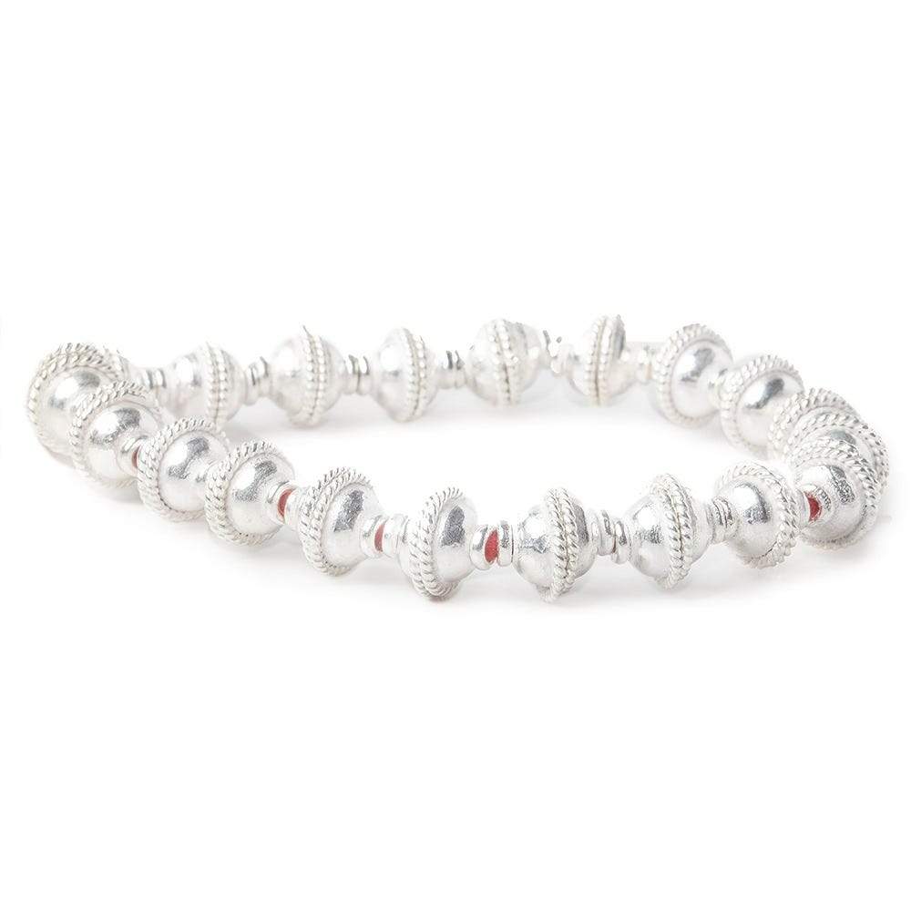 5x9mm Sterling Silver Plated Copper Bead Cap 8 inch 42 pcs