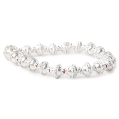 5x9mm Sterling Silver Plated Copper Bead Cap 8 inch 42 pcs