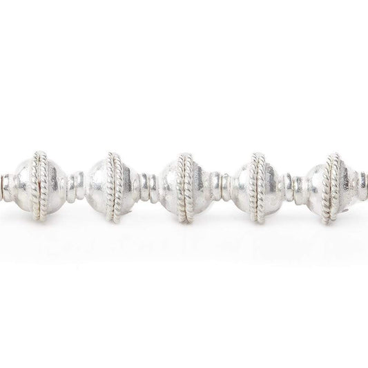 5x9mm Sterling Silver Plated Copper Bead Cap 8 inch 42 pcs