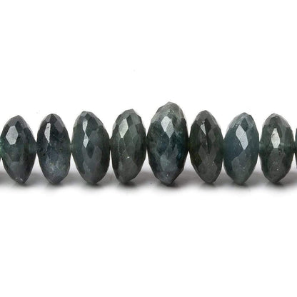 4-11mm Blue Sapphire German Faceted Rondelles 16 inch 142 pieces