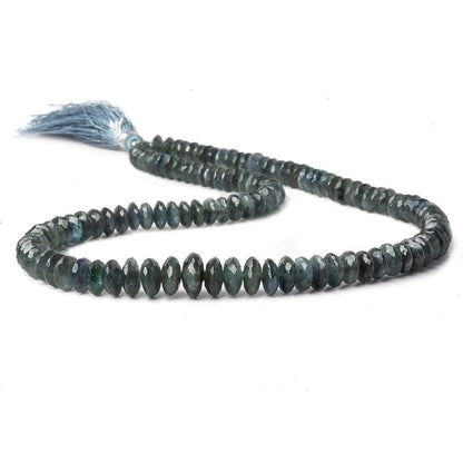 4-11mm Blue Sapphire German Faceted Rondelles 16 inch 142 pieces