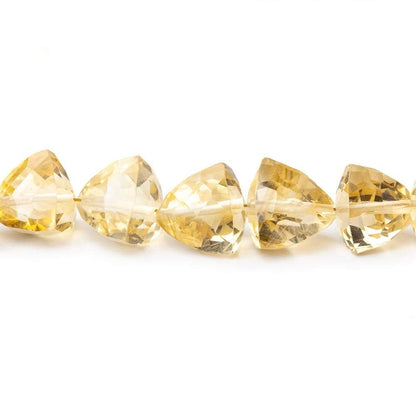 6-10mm Citrine Faceted Trillion Beads 16 inch 57 pieces