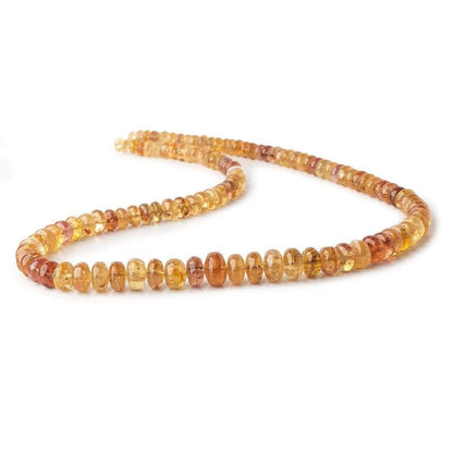 6-10mm Imperial & Precious Topaz plain rondelles 20 inch 112 beads AA