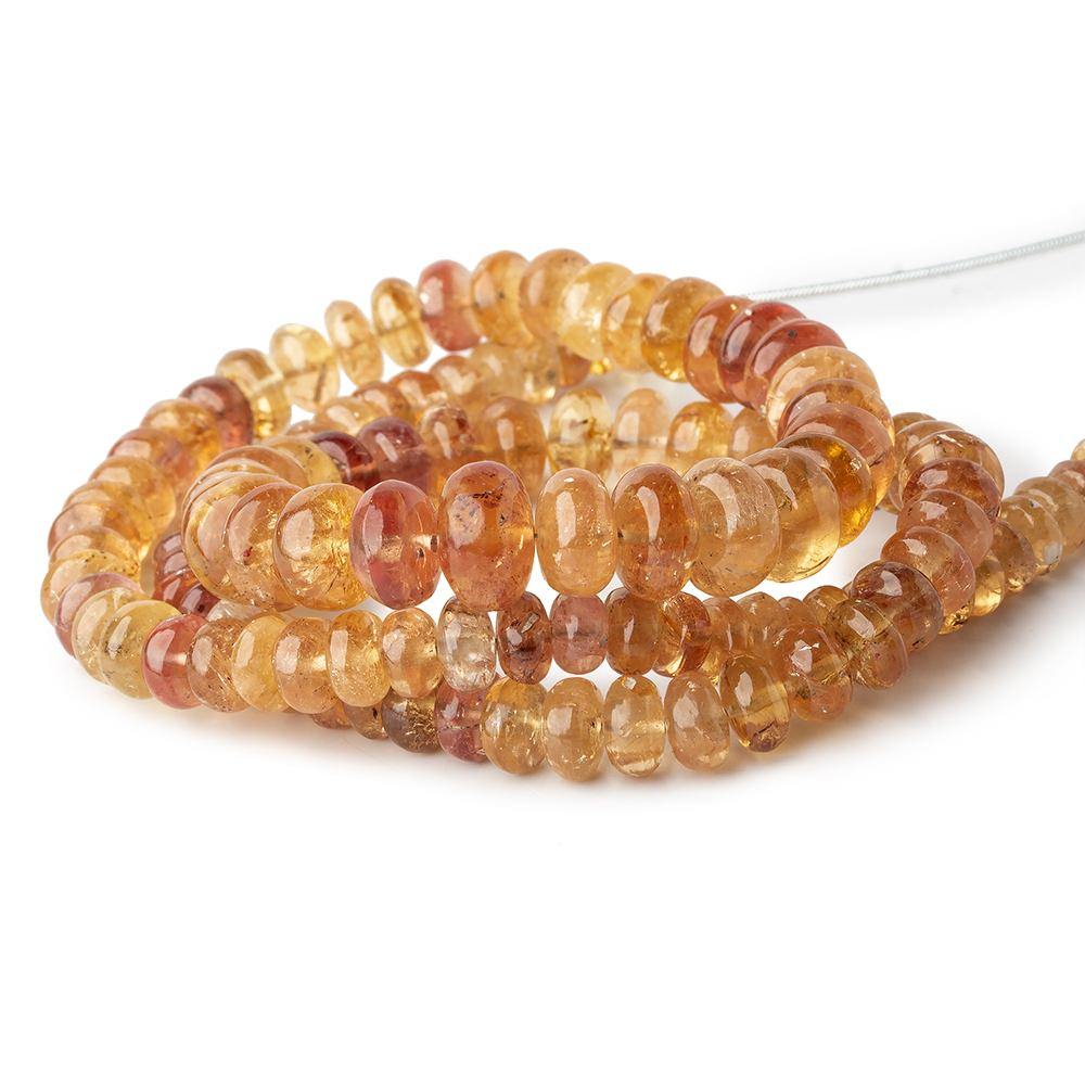 6-10mm Imperial & Precious Topaz plain rondelles 20 inch 112 beads AA