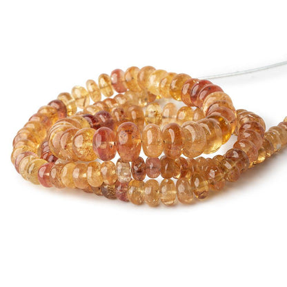 6-10mm Imperial & Precious Topaz plain rondelles 20 inch 112 beads AA