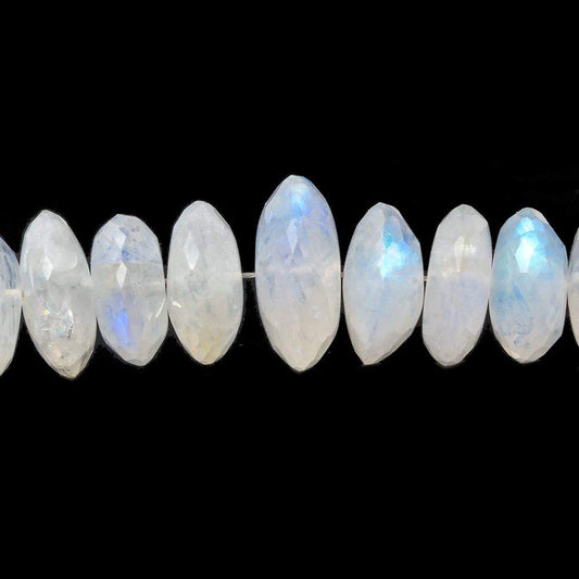 6-10mm Rainbow Moonstone German Faceted Rondelle Beads 16 inch 114 pcs AA