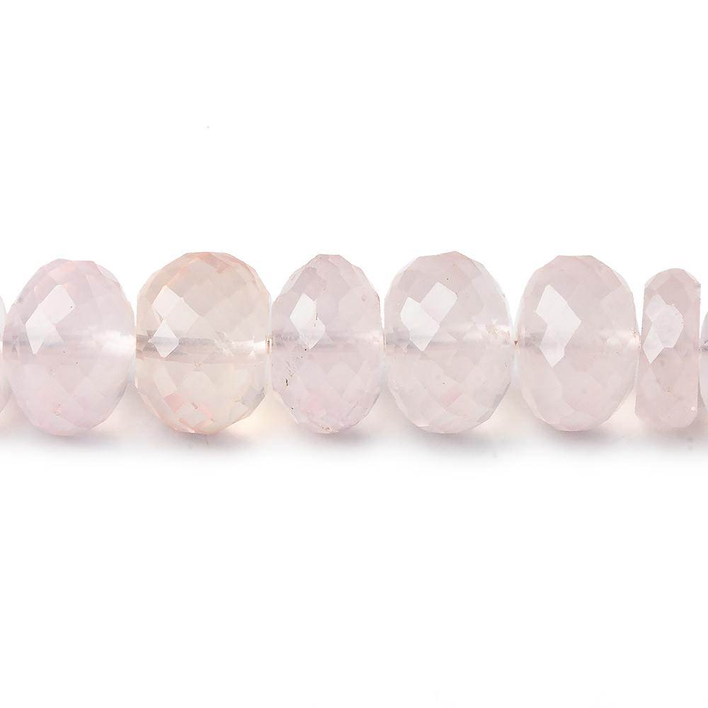 6-10mm Rose Quartz faceted rondelle beads 16 inch 89 pieces AA