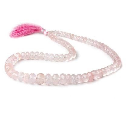 6-10mm Rose Quartz faceted rondelle beads 16 inch 89 pieces AA