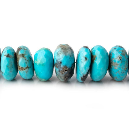 6-10mm Sleeping Beauty Turquoise Faceted Rondelle Beads 16 inch 106 pieces AA
