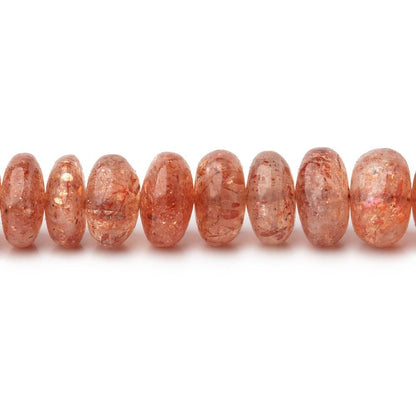 6-10mm Sunstone Plain Rondelle Beads 14 inch 90 pieces
