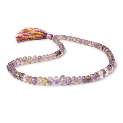 6-11mm Ametrine Faceted Rondelle Beads 16 inch 89 pieces