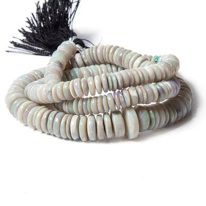 6-11mm Australia Opal plain rondelle beads 18 inch 130  A grade