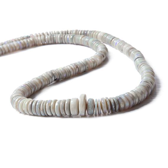 6-11mm Australia Opal plain rondelle beads 18 inch 130  A grade