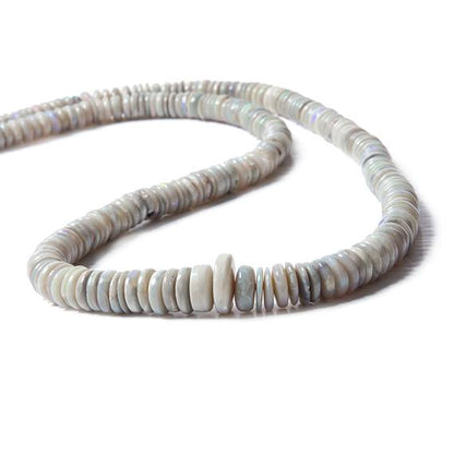 6-11mm Australia Opal plain rondelle beads 18 inch 130  A grade