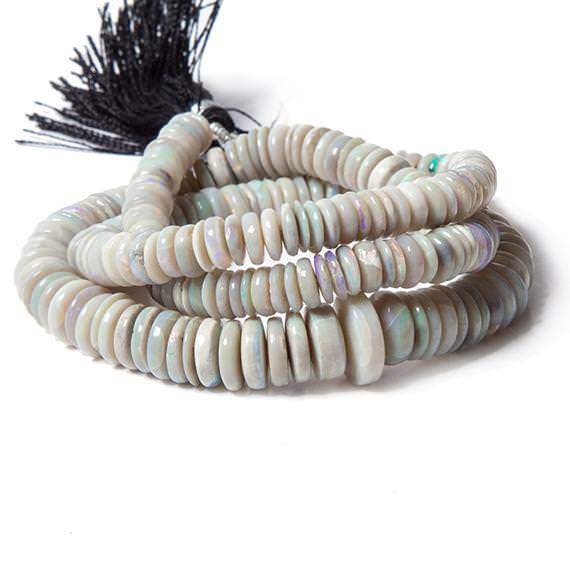 6-11mm Australia Opal plain rondelle beads 18 inch 130  A grade