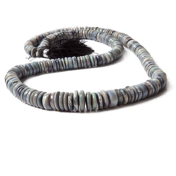 6-11mm Blue Gray Australian Opal Heshi Beads 20 inch 225 pieces A