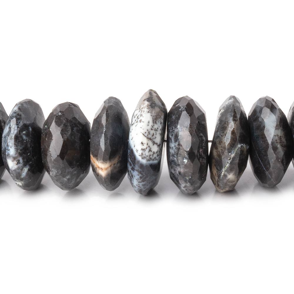 6-11mm Dendritic Opal German Faceted Rondelles 16 inch 100 Beads AA