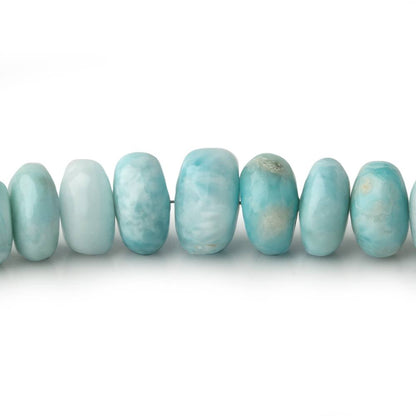 6-11mm Larimar plain rondelle beads 18 inch 108 pieces